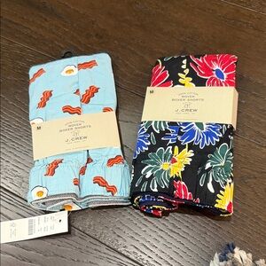 NWT - Two Pair - J.Crew Cotton Woven Boxers - Size Medium